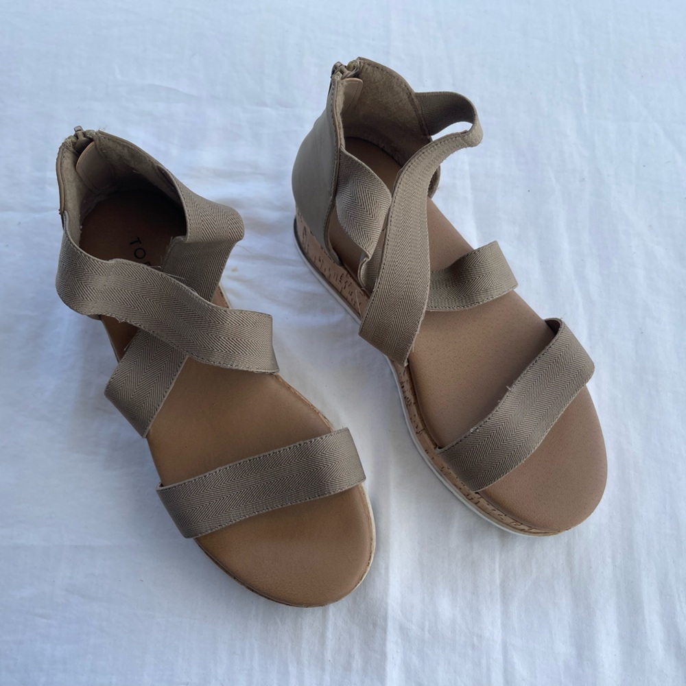Torrid Tan Wedge Sandals with Cork Midsole